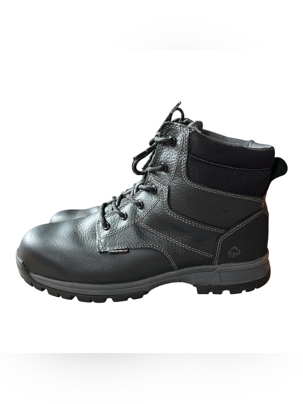 Wolverine Men’s Black Lace-Up Safety Boots - Picture 2 of 12